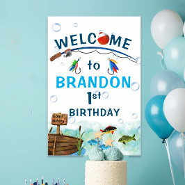 Gevist op het welkomstbord voor o-vis-visbondgenot poster