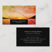 Gevist op Sunrise, Fisherman, Geviste winkel Visitekaartje (Voorkant / Achterkant)
