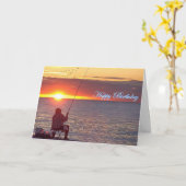 Gevist op Sunset Kaart (Gele Bloem)