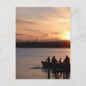 Gevist op zonsondergang briefkaart (Voorkant)