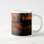 Gevist op zonsondergang grote koffiekop (Rechts)