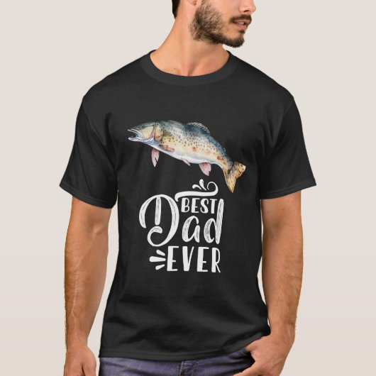Gevist papa "Beste papa ooit" T-shirt - Funny Fath (Voorkant)