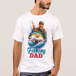 Gevist papa Happy Vaderdag Fish T-shirt