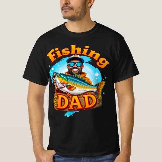 Gevist papa vis graffiti t-shirt (Voorkant)