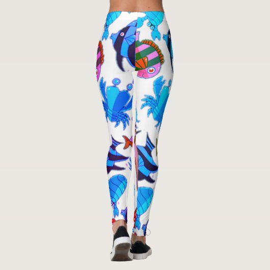 Gevist patroon leggings (Achterkant)