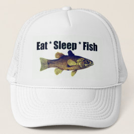 Gevist Pet - Eat Sleep Fish Trucker Hat, White