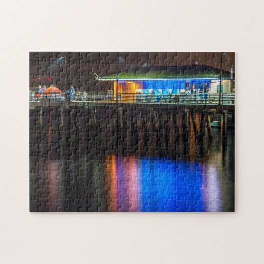 Gevist pier- en glaswater legpuzzel (Horizontaal)