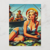  Gevist Pin Up Briefkaart (Voorkant)