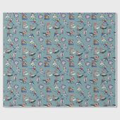 Gevist Pin Up Meisjes Cadeaupapier (Vlak)