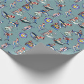 Gevist Pin Up Meisjes Cadeaupapier (Hoek)