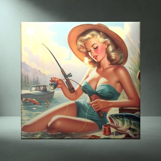 Gevist Pin Up Tegeltje