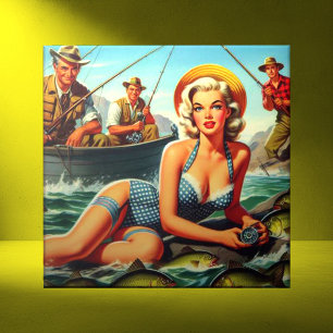 Gevist Pin Up Tegeltje