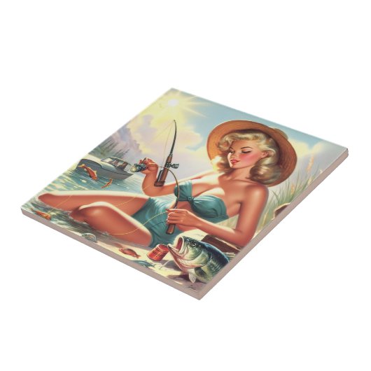  Gevist Pin Up Tegeltje (Zijkant)