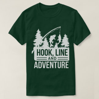 Gevist Pole & Catch Outdoor Camping Illustratie T-shirt