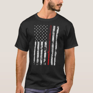 Gevist Pool Amerikaanse Vlag cadeau voor Visser T  T-shirt