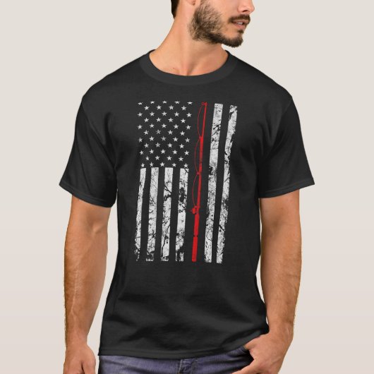 Gevist Pool Amerikaanse Vlag cadeau voor Visser T  T-shirt