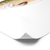 Gevist poster - Brook forel Vrouw vis (Hoek)