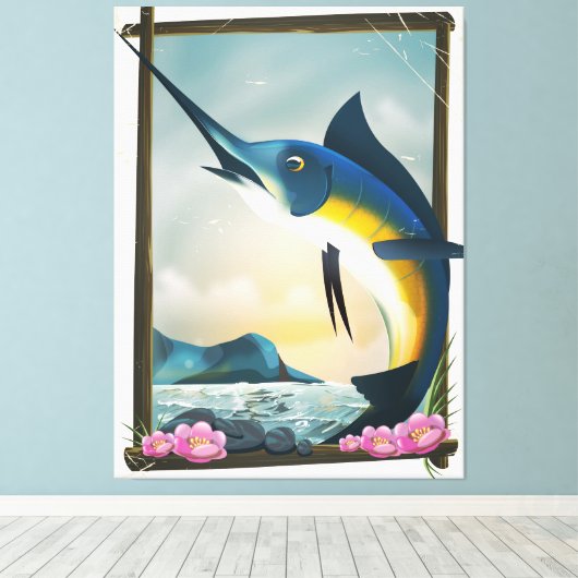 Gevist poster canvas afdruk (Insitu (Houten vloer))