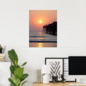 Gevist Poster Daytona Beach Sunglow Pier Sunrise (Thuiskantoor)