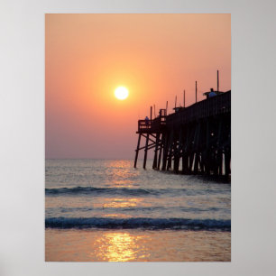 Gevist Poster Daytona Beach Sunglow Pier Sunrise