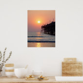 Gevist Poster Daytona Beach Sunglow Pier Sunrise (Keuken)