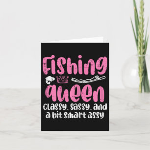 Gevist Queen Cly Sy Smart Fun Angler Fisherman Wo Kaart