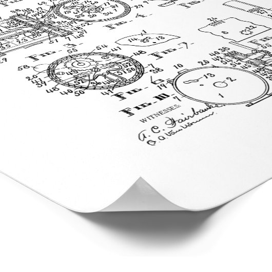 Gevist-reel-octrooi Poster (Hoek)