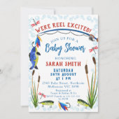 Gevist Reel Opgewonden Baby shower Uitnodiging (Voorkant)
