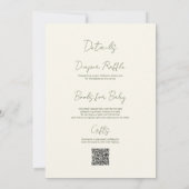 Gevist Reel Opgewonden Boy Baby shower QR-code Kaart (Achterkant)