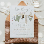 Gevist Reel Opgewonden Jongen Baby shower Kaart