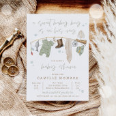 Gevist Reel Opgewonden Jongen Baby shower Kaart