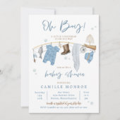 Gevist Reel Opgewonden Jongen Baby shower Kaart (Voorkant)