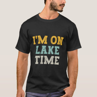Gevist Retiret Pap Ik ben op Lake Time Lake T-shirt