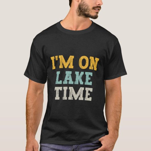 Gevist Retiret Pap Ik ben op Lake Time Lake T-shirt (Voorkant)