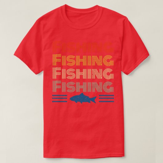 Gevist Retro  Angling Angler T-shirt (Design voorkant)