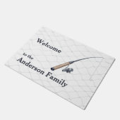 Gevist Rod en Net Welkom Deurmat (Schuin)