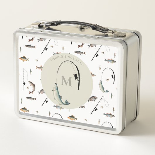 Gevist Rod & Reel Fish Thema Visser Monogram (Achterkant)