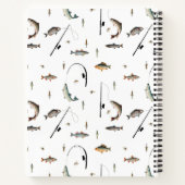 Gevist Rod & Reel Fish Thema Visser Monogram Notitieboek (Achterkant)
