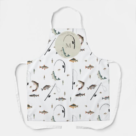 Gevist Rod & Reel Fish Thema Visser Monogram Schort (Voorkant)