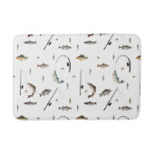 Gevist Rod & Reel Fish Theme Pattern Badmat (Voorkant)