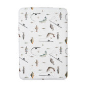 Gevist Rod & Reel Fish Theme Pattern Badmat (Voorkant Verticaal)
