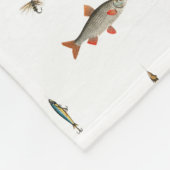 Gevist Rod & Reel Fish Theme Pattern Fleece Deken (Hoek)