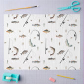 Gevist Rod & Reel Fish Theme Pattern Tissuepapier (Craft)