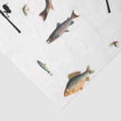 Gevist Rod & Reel Fish Theme Pattern Tissuepapier (Detail)