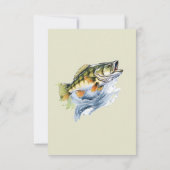 Gevist Sage Green Reel Opgewonden Baby shower Bedankkaart (Achterkant)