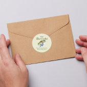 Gevist Sage Green Reel Opgewonden Baby shower Ronde Sticker