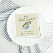Gevist Sage Green Reel Opgewonden Baby shower Servet