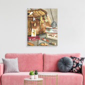 Gevist Satchel Canvas Afdruk (Insitu (Woonkamer))