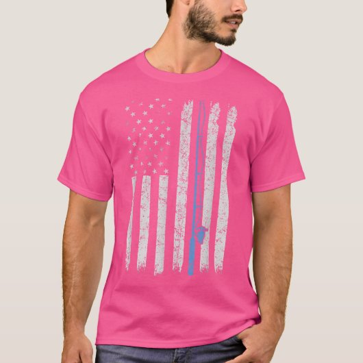 Gevist Shirt voor Mannen Rod Vist American Fla (Voorkant)