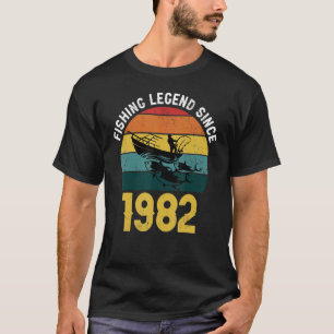 Gevist sinds 1982 40e verjaardag voor vissers 1 t-shirt